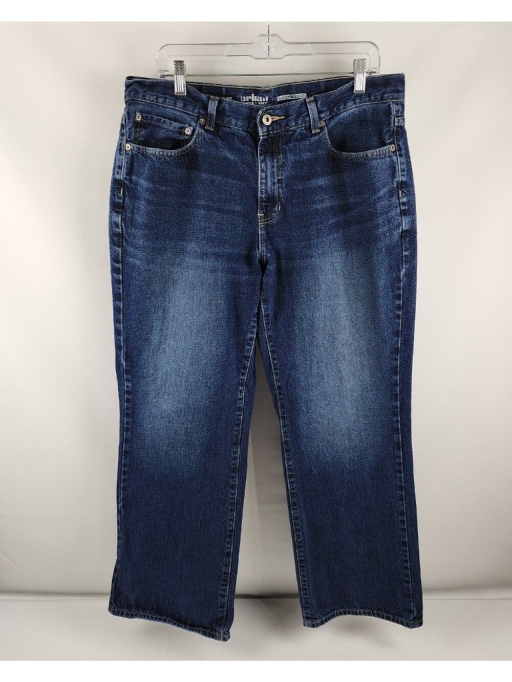 Urban Pipeline Jeans Mens 36x30 Relaxed Bootcut Dark Wash Denim